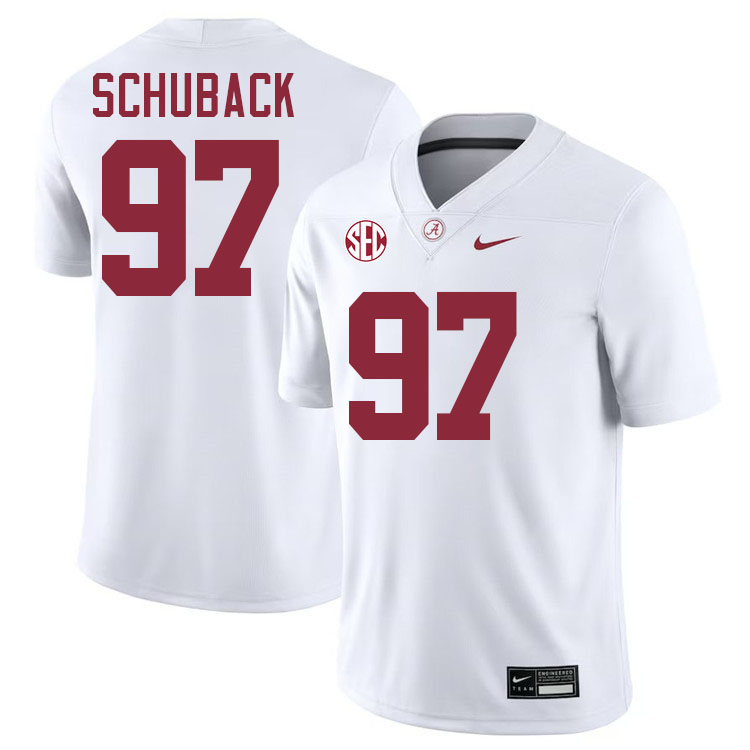 Reid Schuback Alabama Jersey,University Of Alabama Crimson Tide Football Jersey,Uniforms-White